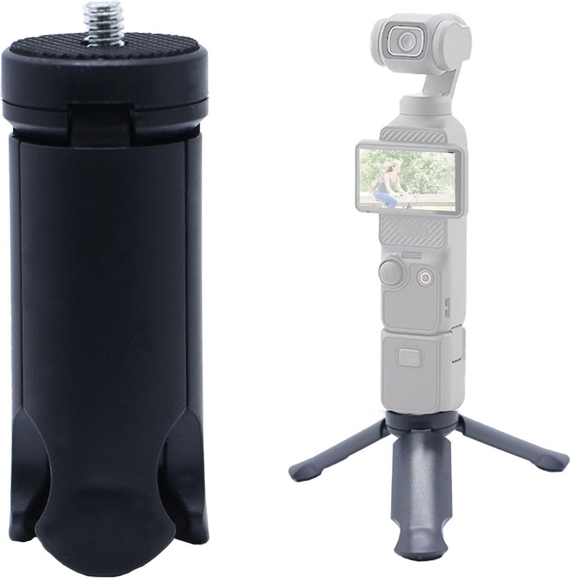 PCTC Mini Tripod for DJI Osmo Pocket 3, Desktop Tabletop Stand Compact Tripod for Go Pro Hero13 /12/11/10/9/OSMO Mobile2/Insta360 ONE X3/X4/X5/FeiyuTech/ZHIYUN Tabletop Stand Grip Accessories - Image 1